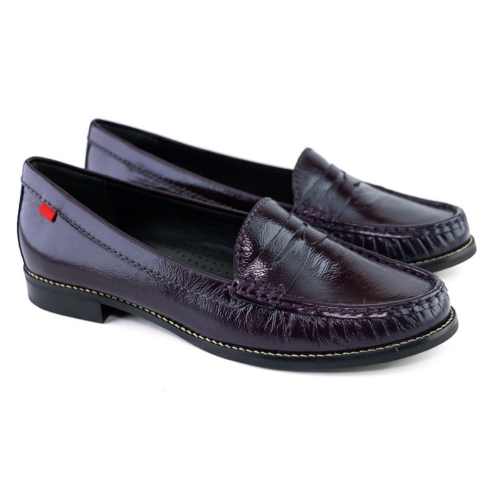 Marc Joseph New York East Village Loafers Flats Wine Burgundy Leather Size 9